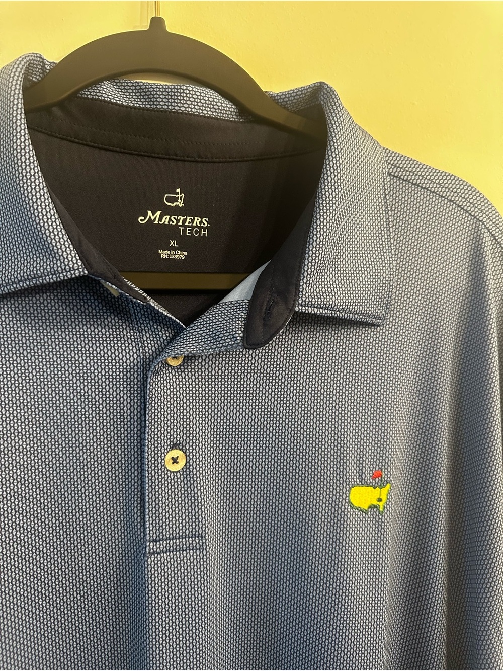 Masters Tech Men's Blue Patterned Polo Shirt